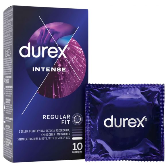 Durex Intense - rebrasti i točkasti kondomi (10 komada) -