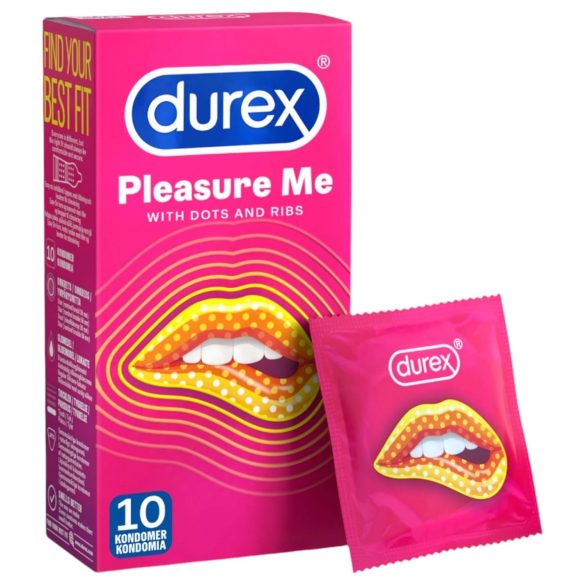 Durex Pleasure Me - rebraste & točkaste kondome (10 kom)