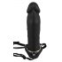 You2Toys - Strap-On na napuhavanje - šuplji, silikonski dildo (crni) 