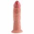 King Cock 9 - realističan dildo s vakuumskim čašicama (23 cm) - prirodan 