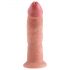 King Cock 9 - realističan dildo s vakuumskim čašicama (23 cm) - prirodan 