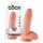 King Cock dildo sa 7 testisa (18 cm) - prirodan 