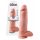 King Cock 12 testisa veliki dildo (30 cm) - prirodan 