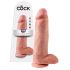 King Cock 12 testisa veliki dildo (30 cm) - prirodan 