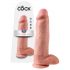 King Cock 12 testisa veliki dildo (30 cm) - prirodan 