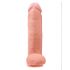 King Cock 12 testisa veliki dildo (30 cm) - prirodan 