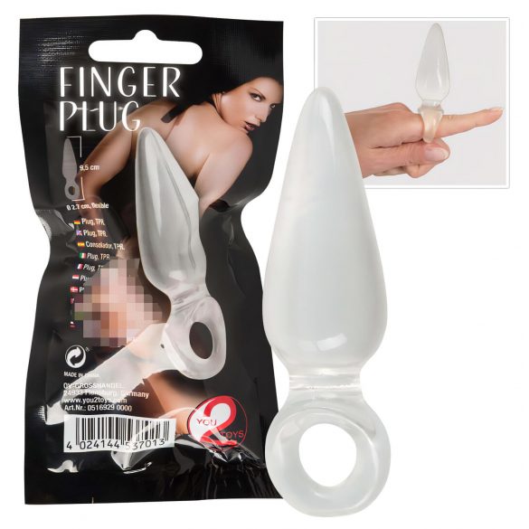 You2Toys - Finger Plug - analni dildo za prste (proziran) 