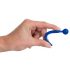 Dilatator Sperm Stopper - sferični, silikonski dildo za širenje uretre (plavi)