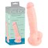 Medicinski - medicinski silikonski dildo (18cm) - prirodan 