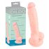 Medicinski - medicinski silikonski dildo (18cm) - prirodan 