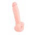 Medicinski - medicinski silikonski dildo (18cm) - prirodan 