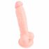 Medicinski - medicinski silikonski dildo (18cm) - prirodan 