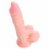 Medicinski - medicinski silikonski dildo (21cm) - prirodan 