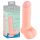 Medicinski - ravni medicinski silikonski dildo (20cm) - prirodan 