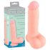 Medicinski - ravni medicinski silikonski dildo (20cm) - prirodan 