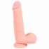 Medicinski - ravni medicinski silikonski dildo (20cm) - prirodan 