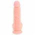 Medicinski - ravni medicinski silikonski dildo (20cm) - prirodan 