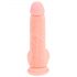 Medicinski - ravni medicinski silikonski dildo (20cm) - prirodan 