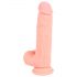 Medicinski - ravni medicinski silikonski dildo (20cm) - prirodan 