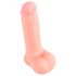 Medicinski - ravni medicinski silikonski dildo (20cm) - prirodan 