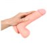 Medicinski - ravni medicinski silikonski dildo (20cm) - prirodan 