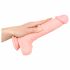 Medicinski - medicinski silikonski dildo (24cm) - prirodan 