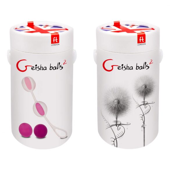 Geisha Balls 2 - varijabilni set loptica za gejše (ružičasto-bijela) 