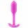 b-vibe Snug Plug 1 - analni dildo s unutarnjim utegom (55g) - roza 