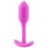 b-vibe Snug Plug 1 - analni dildo s unutarnjim utegom (55g) - roza 