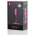 b-vibe Snug Plug 1 - analni dildo s unutarnjim utegom (55g) - roza 