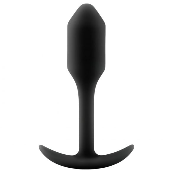 b-vibe Snug Plug 1 - analni umetak s unutarnjim utegom (55g) - crni