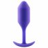 b-vibe Snug Plug 2 - dvostruki analni dildo (114g) - ljubičasti 