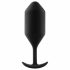 b-vibe Snug Plug 4 - dupli loptasti analni dildo (257g) - crni 