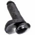 King Cock 8 testikularni dildo (20 cm) - crni