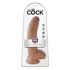 King Cock 9 dildo s testisima (23 cm) - smeđa