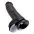 King Cock 10 testisa dildo (25 cm) - crni 