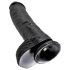 King Cock 10 dildo s testisima (25 cm) - crna