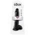 King Cock 10 dildo s testisima (25 cm) - crna