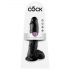 King Cock 10 dildo s testisima (25 cm) - crna