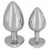 You2Toys - Diamond - 85g aluminijski analni dildo (srebrno-crveni) 