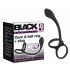 Black Velvet - tanki analni dildo s penisom i prstenom za testise (crni) 