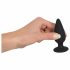 Black Velvet Heavy - 75g analni dildo (crni) 