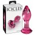 Icicles br. 79 - stožasti stakleni analni dildo (roza) 