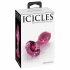 Icicles br. 79 - stožasti stakleni analni dildo (roza) 