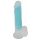 You2Toys Glow in the Dark - dildo za osvjetljavanje testisa s vakuumom (plavi) 