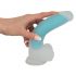 You2Toys Glow in the Dark - dildo za osvjetljavanje testisa s vakuumom (plavi) 