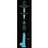 You2Toys Glow in the Dark - dildo za osvjetljavanje testisa s vakuumom (plavi) 