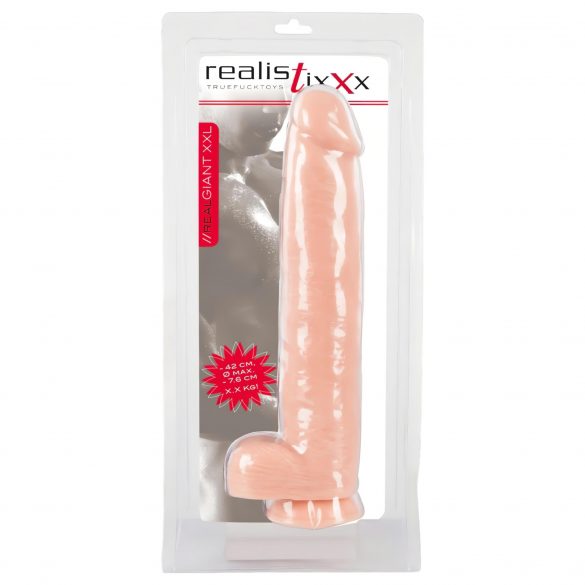 realistixxx Giant 3XL - realističan veliki dildo (42 cm) - prirodan 