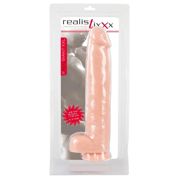 realistixxx Giant 3XL - realistični dildo (42cm) - prirodni