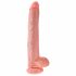 King Cock 14 testisa veliki dildo (35 cm) - prirodan 